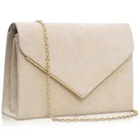 Lgrmwyxstxot-1pc Larcenciel Elegant Suede Clutch Purse For Women Formal Envelope Evening Hand