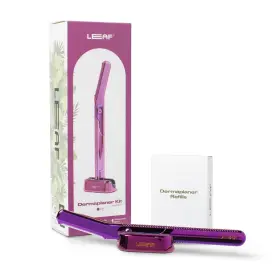 100412 Leaf Shave The Dermaplaner Kit Fig - Plastic-free Facial Razor And Exfoliating Too