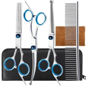 Dog001 Lengnoyp 5 In 1 Premium Dog Grooming Scissors Professional For