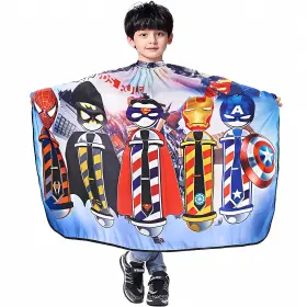 Yh002 Leonal Kids Barber Cape Hair Cutting Hairdressing Salon Styling Cloth Apron Cover Go