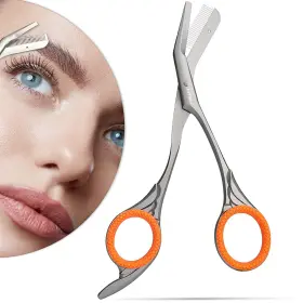 Es001 Lepinko Eyebrow Trimming Scissors With Combs Gifts For Men Women Stocking St