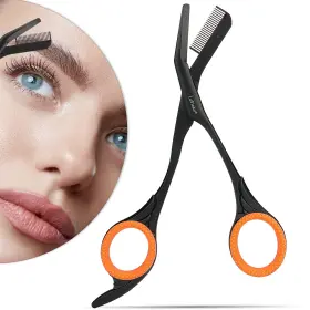 Es001b Lepinko Eyebrow Trimming Scissors With Combs Gifts For Men Women Stocking St