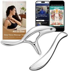 Lifechill 860014504037 Metal Massage Kit Stainless Steel Body Gua Sha Tool Pressure Point