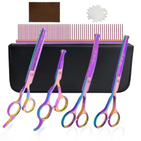 Lilys00841 Lilys Pet Safe Round-tip Professional Dog Grooming Coated Rainbow
