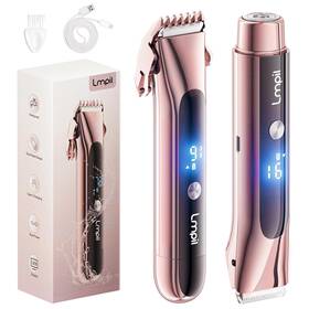 Lmpil 726260663327 Bikini Trimmer For Women 2-in-1 Electric Razor With Dual Heads Ceramic Blad