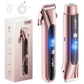 Lmpil 726260663327 Bikini Trimmer For Women 2-in-1 Electric Razor With Dual Heads Ceramic Blad