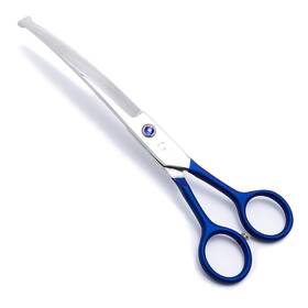 Lovinpet Lp-blue2 Pet Grooming Scissors Curved Right/left-handed Round-tip Groom Inch