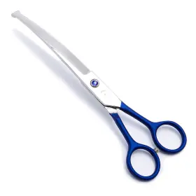 Lp-blue2 Lovinpet Pet Grooming Scissors Curved Right/left-handed Round-tip Groom Inch
