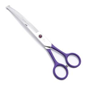 Lovinpet Lp-purple2 Pet Grooming Scissors 7 Inch Curved Right/left-handed Round-tip Groo
