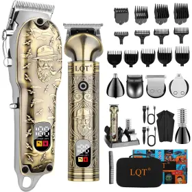 Lqt 612715763233 Professional Hair Clippers For Men - Cordless Electric Trimmer &