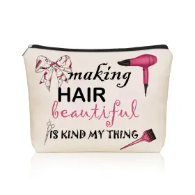 Hzb006 Lyricalsbag Hair Stuff Makeup Bag Hairdresser Gifts For Women Funny Dress
