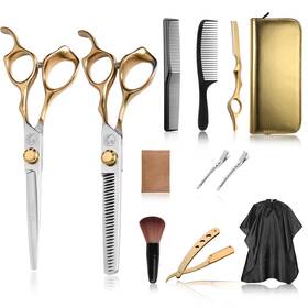 M.steve Am-bj12-01 Hair Cutting Scissors Kit Professional Stainless Steel Haircut With