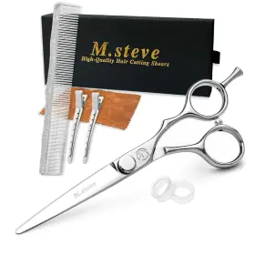 Amp-65 M.steve Hair Cutting Scissors 6.5 Inch Tijeras De Peluqueria Profesional With Premium Sta