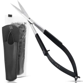 Maker And Market 698869496791 Spring Action Straight Blade 4.5 Inch Ez Snip Squeeze Scissors With Pouch Sle