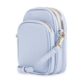Mali Lili Sm31617 Josie Triple Zip Crossbody Bag Blue