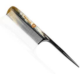 Man & Mane Hq2000 Premium Handmade 100% Oxhorn Anti-static Rat Tail Fine Tooth Comb For Women &