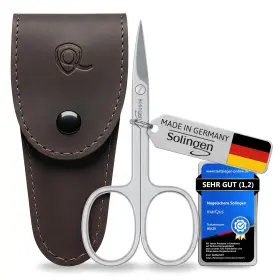 1980-ns Marqus Solingen Nail Scissors Curved Blade Precision German Steel For Brown
