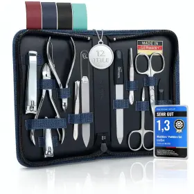 Man12 Marqus 1912 Jeans S1 Manicure Set Women And Men 12-piece Professional Grooming Kit With Premi Man12 Marqus 1912 Jeans S1 Manicure Set Women And Men 12-piece Professional Grooming Kit With Premi