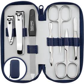 Marqus Man7-1803-blue Manicure Set Solingen Made In Germany - 7 Piece Exclusive Finger And Toe