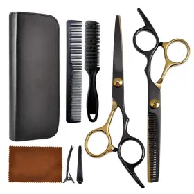 Master Go 783296202982 8 Pcs Hair Cutting Scissors Kitblack Gold Professional Home Barb