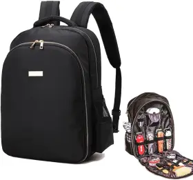Maxpand 744110077582 Large 19 Inch Barber Backpack Organizer For Clippers Supplies Portable Black New