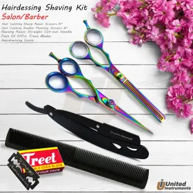 Medentra 300267497064 Premium Barber Salon Hairdressing Hair Cutting Thinning Scissors Shaving Razor Medentra 300267497064 Premium Barber Salon Hairdressing Hair Cutting Thinning Scissors Shaving Razor