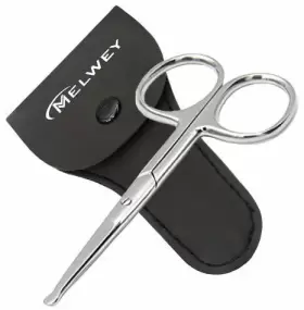 Melwey 783495205753 Rounded Stainless Steel Facial Hair Scissors/safety Scissor For - Nose Eyebr Melwey 783495205753 Rounded Stainless Steel Facial Hair Scissors/safety Scissor For - Nose Eyebr