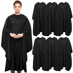 Mepase She-230427-a Professional Barber Cape With Armholes - Black 64x56 Waterproof Salon