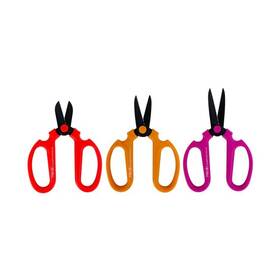 Meraki Floral Tools 600310867890 Flower Scissors Set Of 3 Carbon Steel Blades Sizes In Warm Analogous Colors