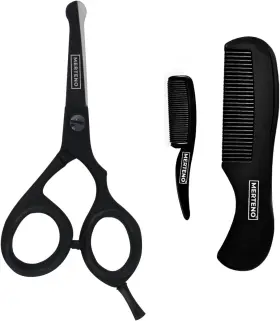 Merteno 445005064023 4.2 Inch Japanese Steel Rounded-tip Beard Mustache Scissors Nose Hair Ear Ha