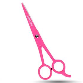 Merteno 650311284028 Professional Hair Scissors 6.5 Inch Pink Rubber Handle Shears