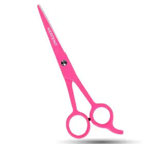 Merteno 650311284028 Professional Hair Scissors 6.5 Inch Pink Rubber Handle Shears