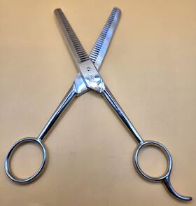 Merville 765-7 Vintage Surgical Steel Hair Thinning Shears In Package Italy Made