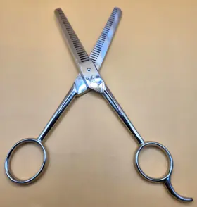 765-7 Merville Vintage Surgical Steel Hair Thinning Shears In Package Italy Made