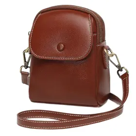 Mwb5029 Mewpurrs Leather Crossbody Bag For Women Small Multi-pocket Purse With Adjustable