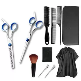 Micoowin 337017525921 11 Pcs Barber Hair Cutting Scissors Set - Professional Stainless Ste