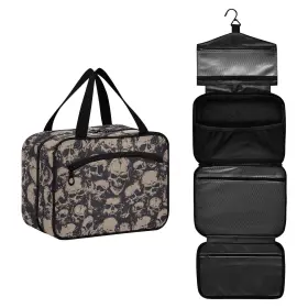 A04x23019 Mnsruu Hanging Toiletry Bags For Women Travel Gothic Grunge Skulls