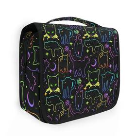 Mnsruu P313c350s593 Hanging Toiletry Bag Witchcraft Black Cats Makeup Travel For T