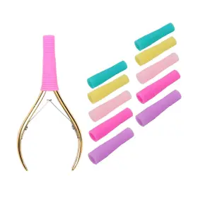Zql0349 Mollensiuer 12pcs Silicone Nipper Cover Protective Sleeve Nail Cuticle Scissors Cap For M