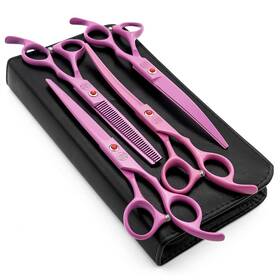 Moontay 757818068462 Professional 7.0 Inch Dog Grooming Scissors Set 4-pieces Straight Upwar