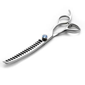 Moontay Ma10silver70chu Professional 7.0 Inch Dog Grooming Chunkers Scissors Upward Curved Pets Grooming