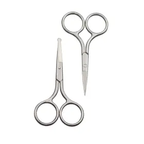 A290 Motanar 713721452705 Eyebrow And Nose Hair Scissors 3.5 Inch Stainless Steel Professional Facial H