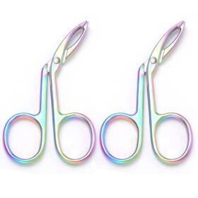 Motanar A743a Multicolors Eyebrow Scissors Tweezers Handle Shaped Straigh