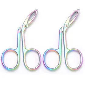A743a Motanar Multicolors Eyebrow Scissors Tweezers Handle Shaped Straigh