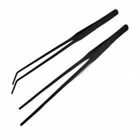 Mrtioo 712491681766 2pcs 10.5 Inch Reptile Stainless Steel Long Tweezers Feeding Tongs Lizards Snake