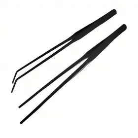 Mrtioo 712491681766 2pcs 10.5 Inch Reptile Stainless Steel Long Tweezers Feeding Tongs Lizards Snake