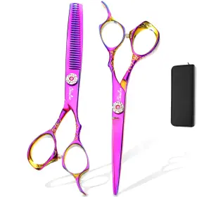 4346660169 Msfanghu Chiulan Hair Shears Set Professional Barber Scissors Cutting Stylish Thi