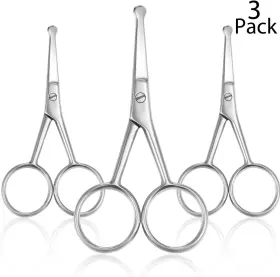 Mudder 445022798789 3 Pieces Nose Hair Scissors Rounded Tip Facial Stainless