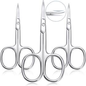 Mudder Manicure-01 3 Pieces Cuticle Curved Scissors Manicure Stainless Steel White