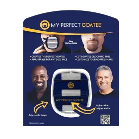 Gts-1001 My Perfect Goatee Shaper Template - Beard Shaping Tool And Guide For Men Adjustable Goat